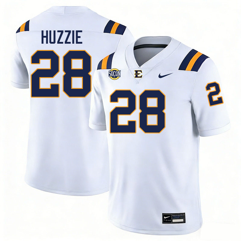 East Tennessee State Buccaneers #28 Alijah Huzzie College Football Jerseys,Uniforms-White